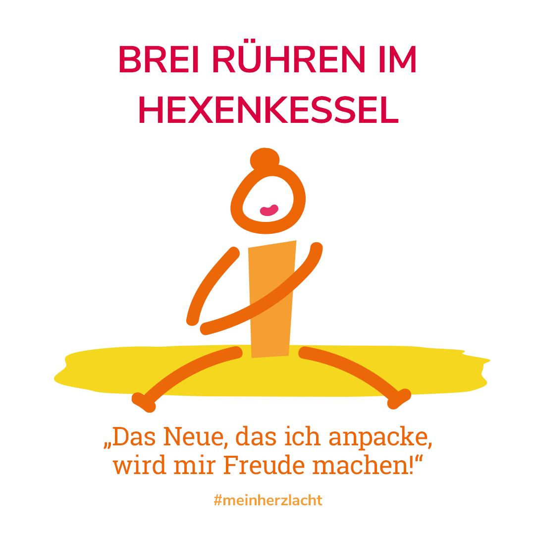 Brei rühren im Hexenkessel